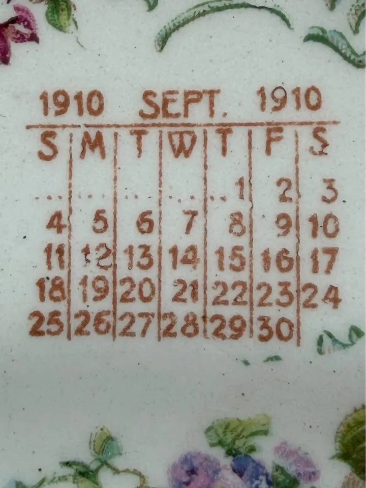 Antique 1910 Calendar Plate - Archie Gunn Portrait Art - photo 4