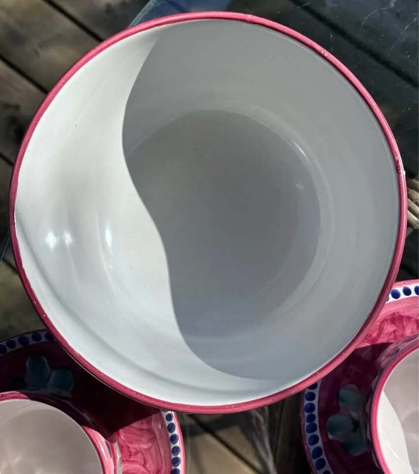 Hand-Painted Italian Pottery 6-Piece Set - Chicken - Mixed Vietri sul Mare Makers - photo 4