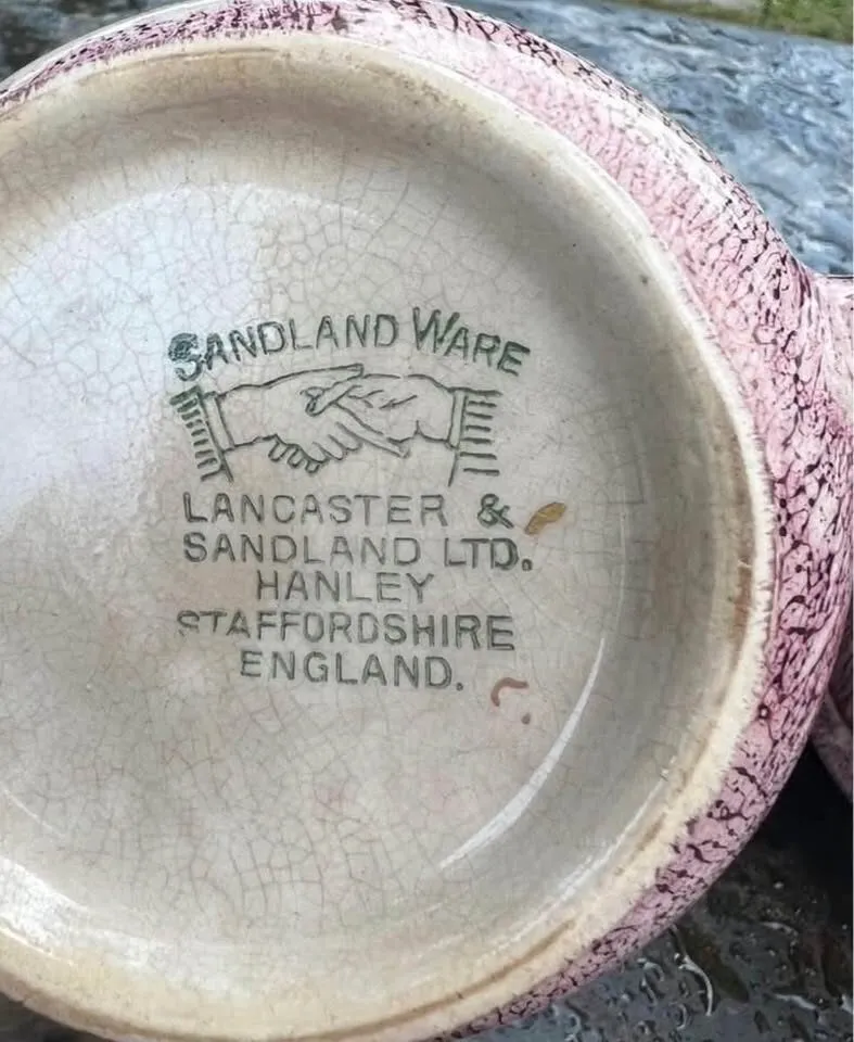 Vintage Lancaster & Sandland Pink Lusterware Pitchers - Dickens Set - photo 5