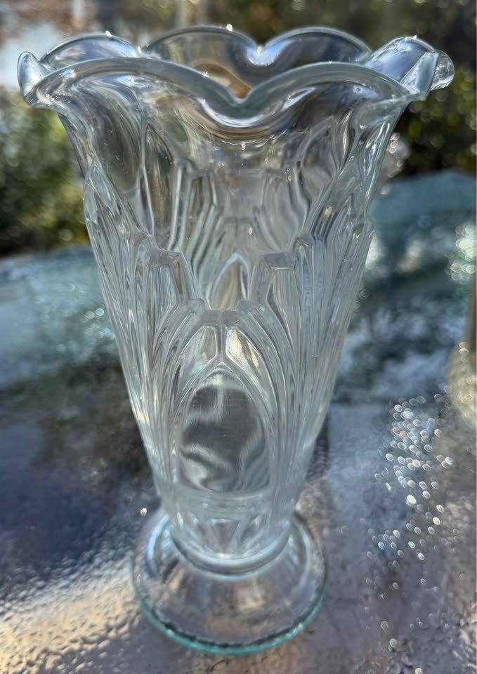 MCM Clear Pressed Glass Vase Set (4 Pcs) – $100 Full Lot / Will Separate $20-$40 - photo 5