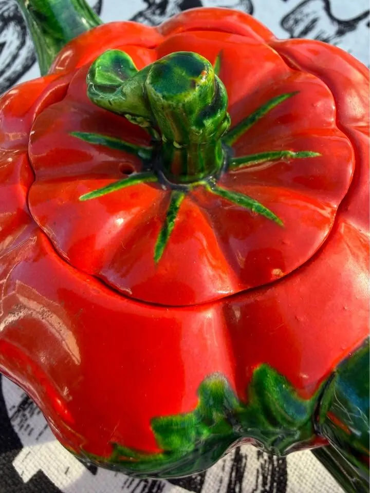 Vintage Maruhon Ware Tomato / Pumpkin Tea Set - 6 Pc Made in Japan - photo 6