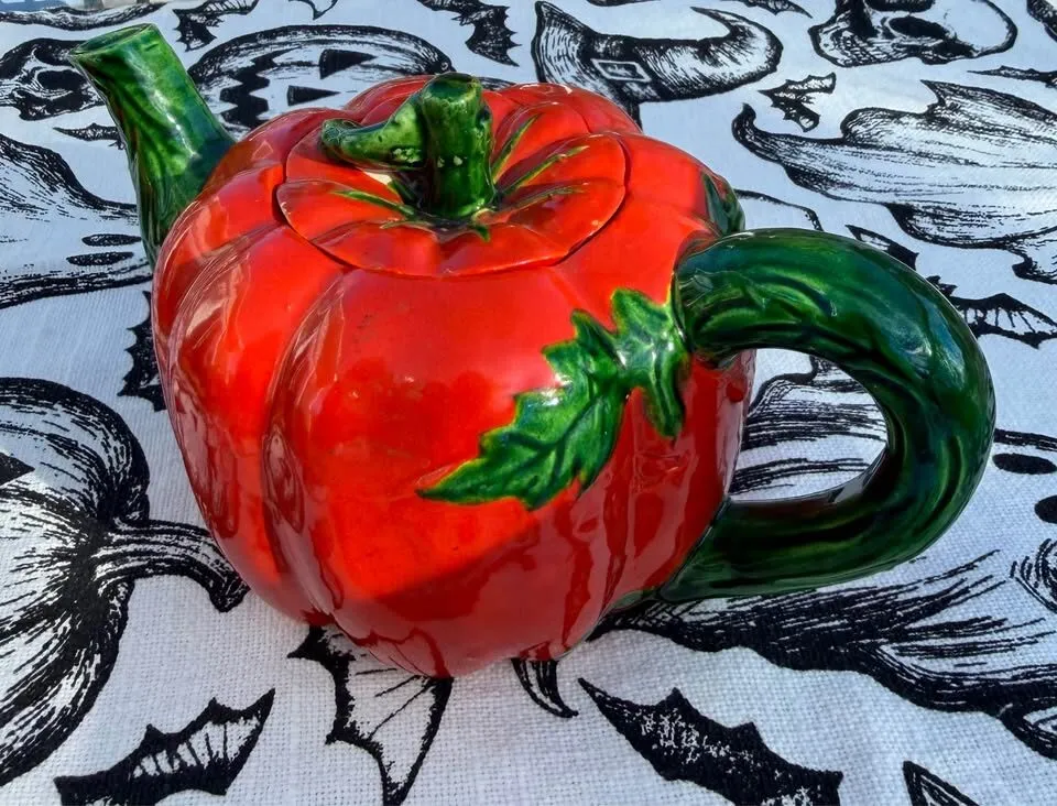 Vintage Maruhon Ware Tomato / Pumpkin Tea Set - 6 Pc Made in Japan - photo 7