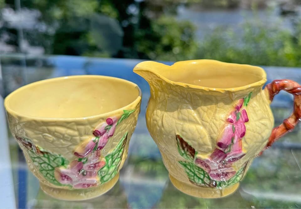Vintage Carlton Ware "Foxglove" Cream & Sugar Set - photo 1