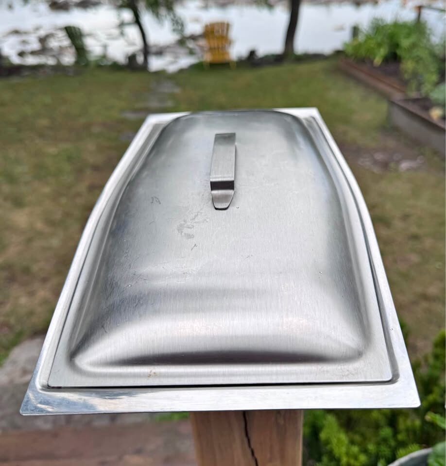 Vintage Chichester Stainless Steel Divided Serving Dish with Lid - MCM