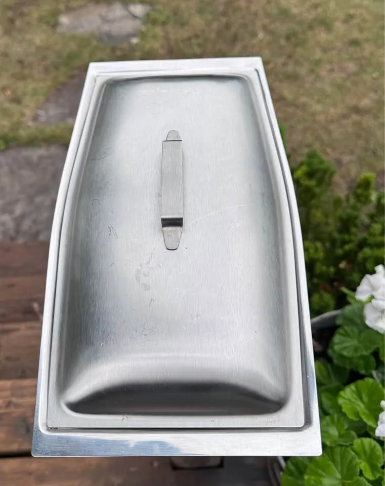 Vintage Chichester Stainless Steel Divided Serving Dish with Lid - MCM - photo 3