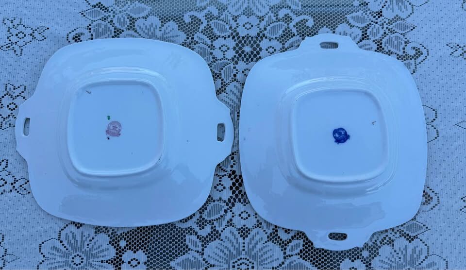 Antique Royal Stafford Handled Cake Plates 10.5" • Art Deco 1930s • MINT - photo 4