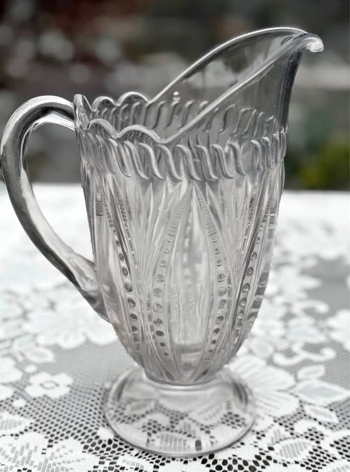 Antique EAPG Water Pitcher Diamond Flint Glass (c. 1903) - photo 1