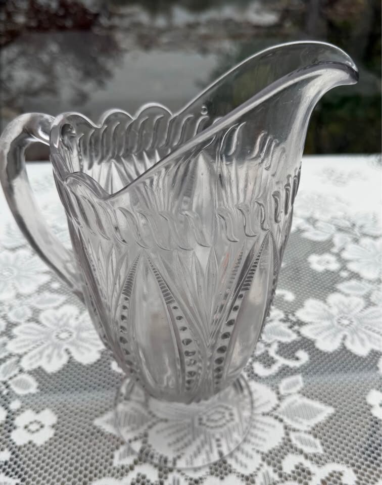 Antique EAPG Water Pitcher Diamond Flint Glass (c. 1903) - photo 6