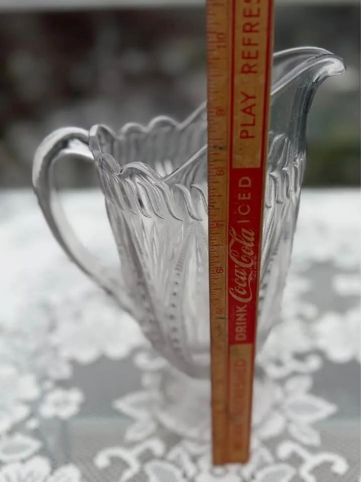 Antique EAPG Water Pitcher Diamond Flint Glass (c. 1903) - photo 7