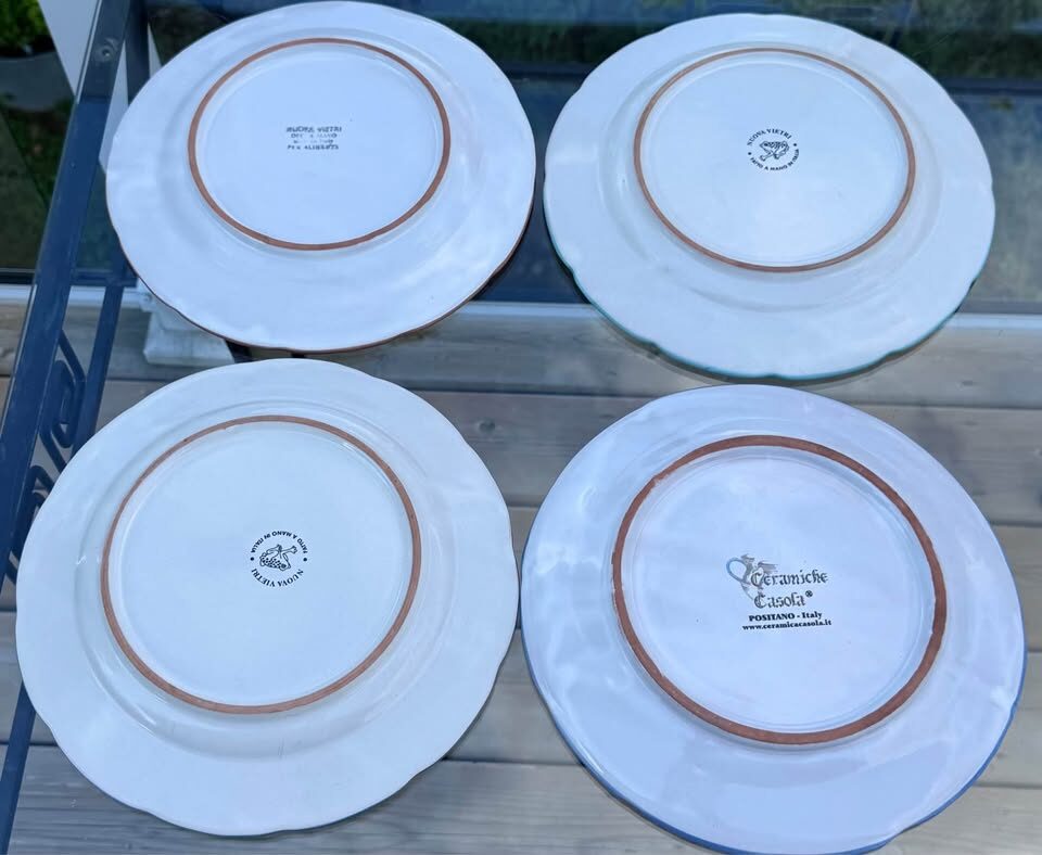 Authentic Hand-Painted Italian Ceramic Dinner Plates - Vietri & Casola Animal Patterns - photo 3