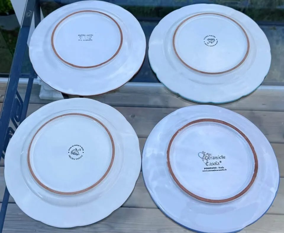 Authentic Hand-Painted Italian Ceramic Dinner Plates - Vietri & Casola Animal Patterns - photo 3