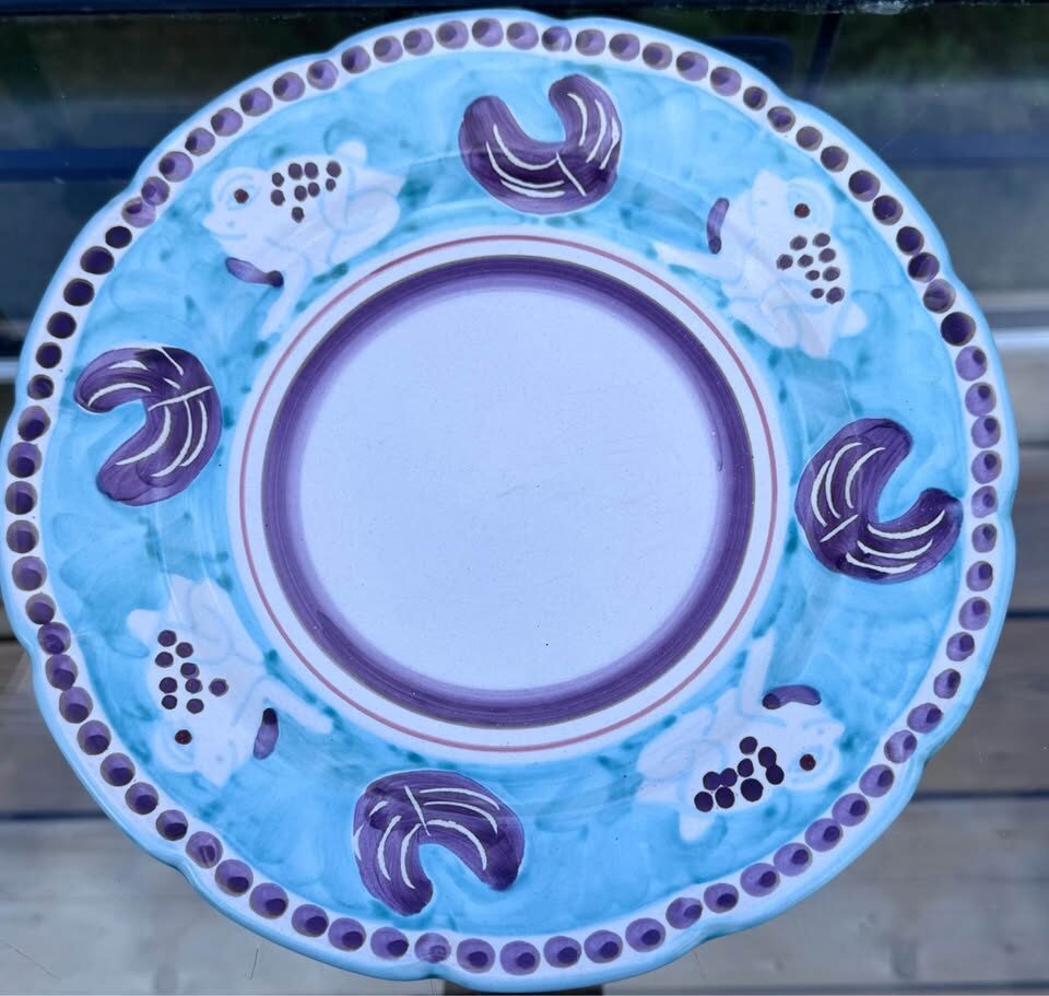 Authentic Hand-Painted Italian Ceramic Dinner Plates - Vietri & Casola Animal Patterns - photo 6