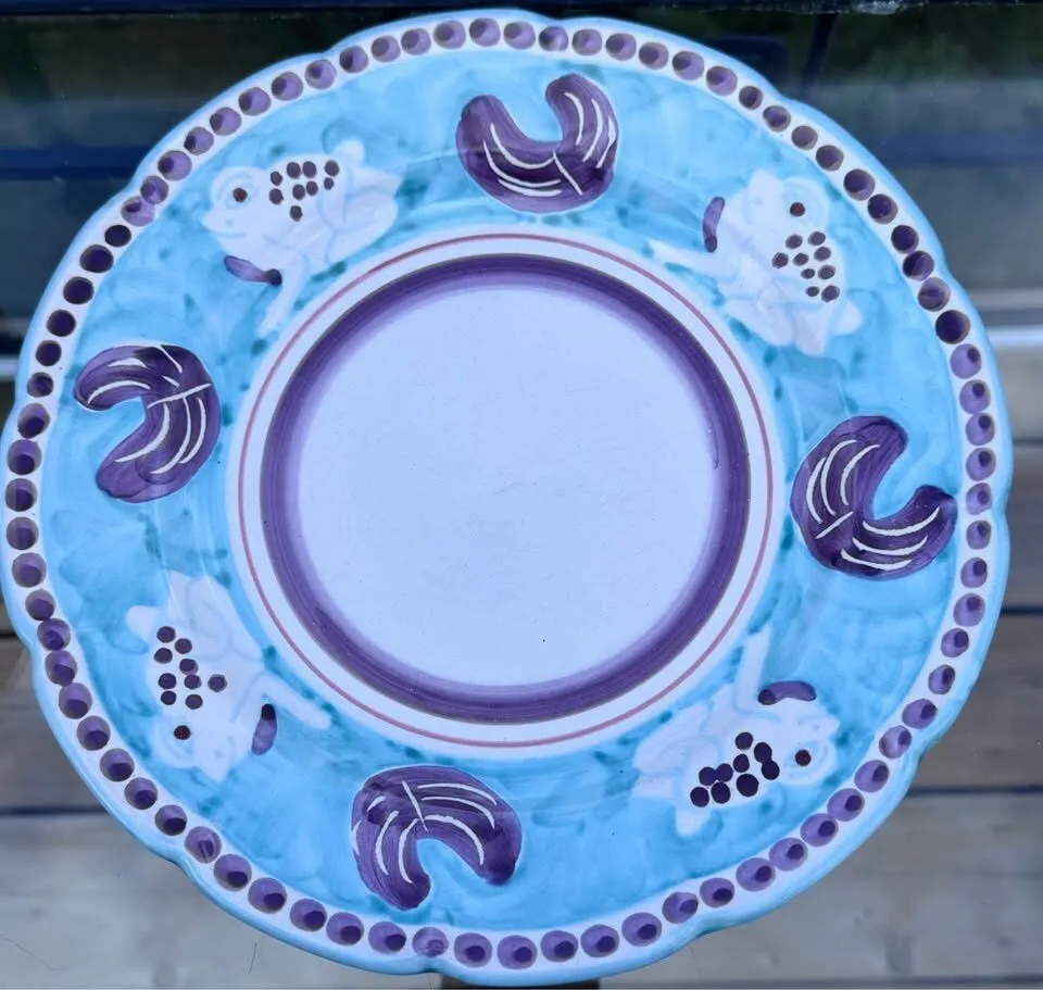 Authentic Hand-Painted Italian Ceramic Dinner Plates - Vietri & Casola Animal Patterns - photo 6