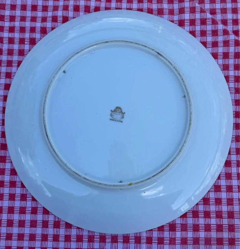 Vintage Takiro Hand-Painted Rose Porcelain Plate 10” - MINT - photo 3