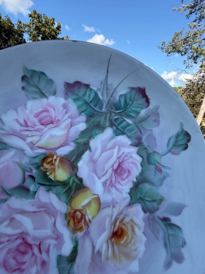 Vintage Takiro Hand-Painted Rose Porcelain Plate 10” - MINT - photo 8