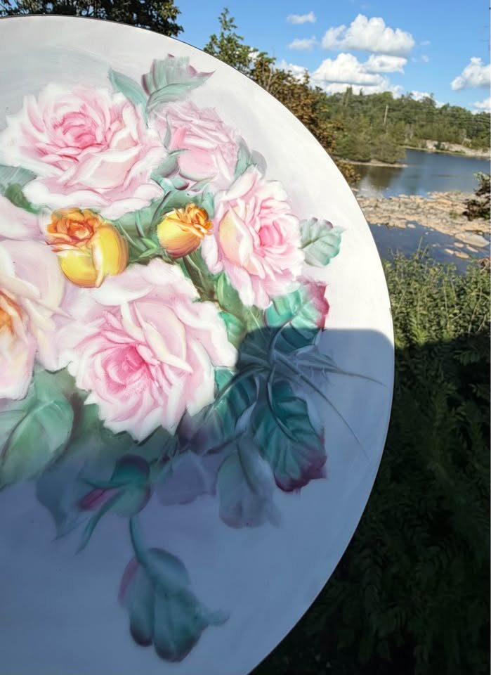 Vintage Takiro Hand-Painted Rose Porcelain Plate 10” - MINT - photo 9