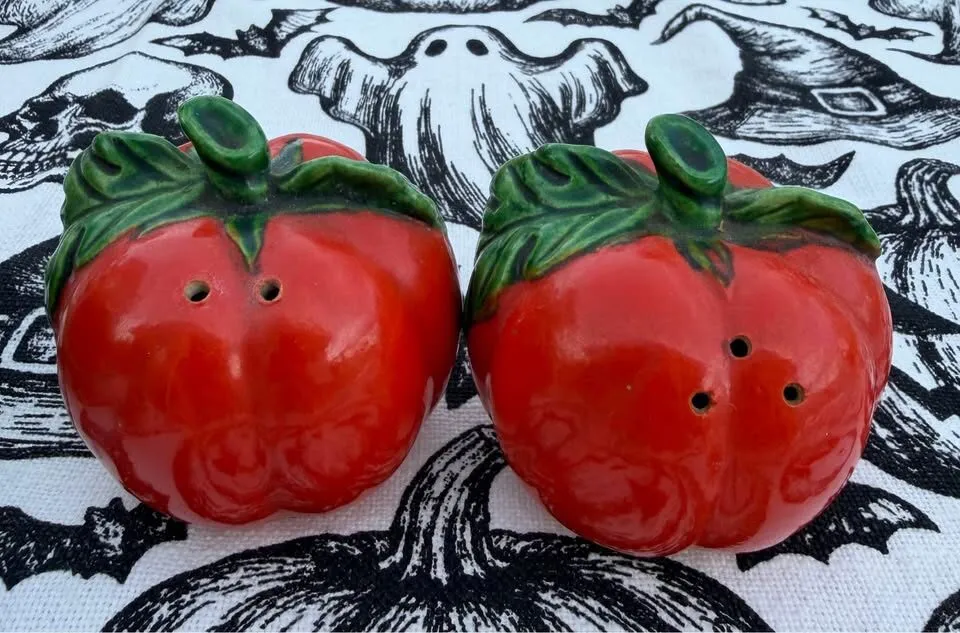 Vintage 1950s Maruhon Ware Pumpkin/Tomato Ware Tea Set (6pc) – Fall Cottage Decor - photo 5