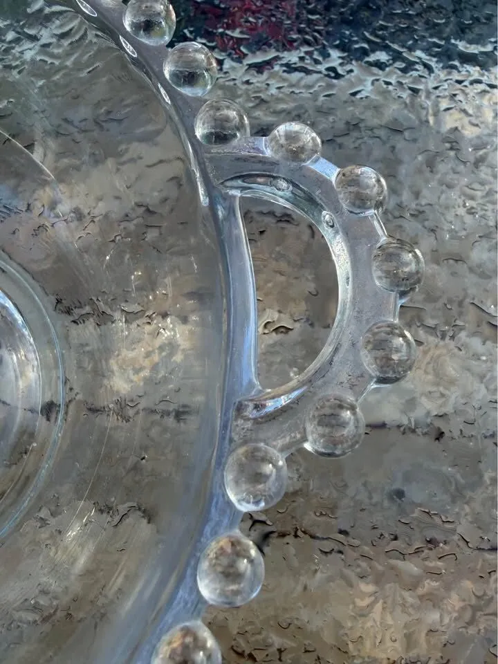 Vintage Imperial Glass "Candlewick" Handled Mayonnaise Bowl & Ladle Set (2-Piece) - photo 6