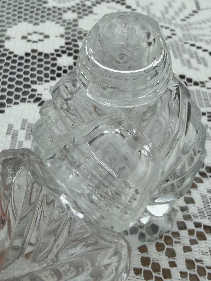 Vintage Bohemia All Glass Swirl Salt And Pepper Shakers 3 inches high - photo 2
