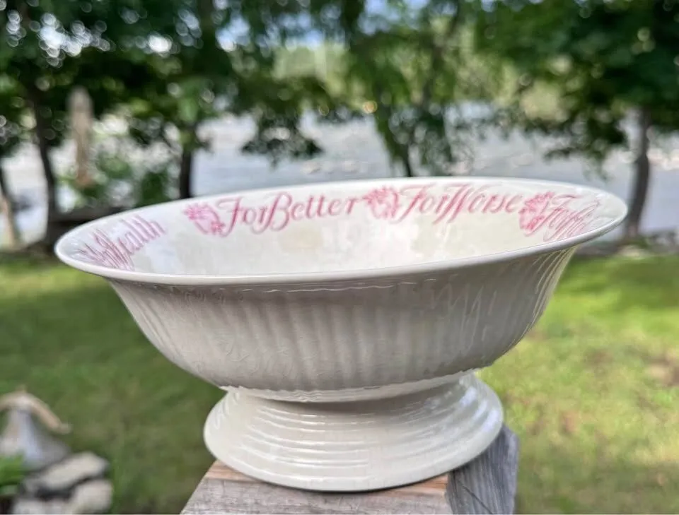 Antique Wedding Anniversary Pedestal Bowl Royal Staffordshire - photo 1