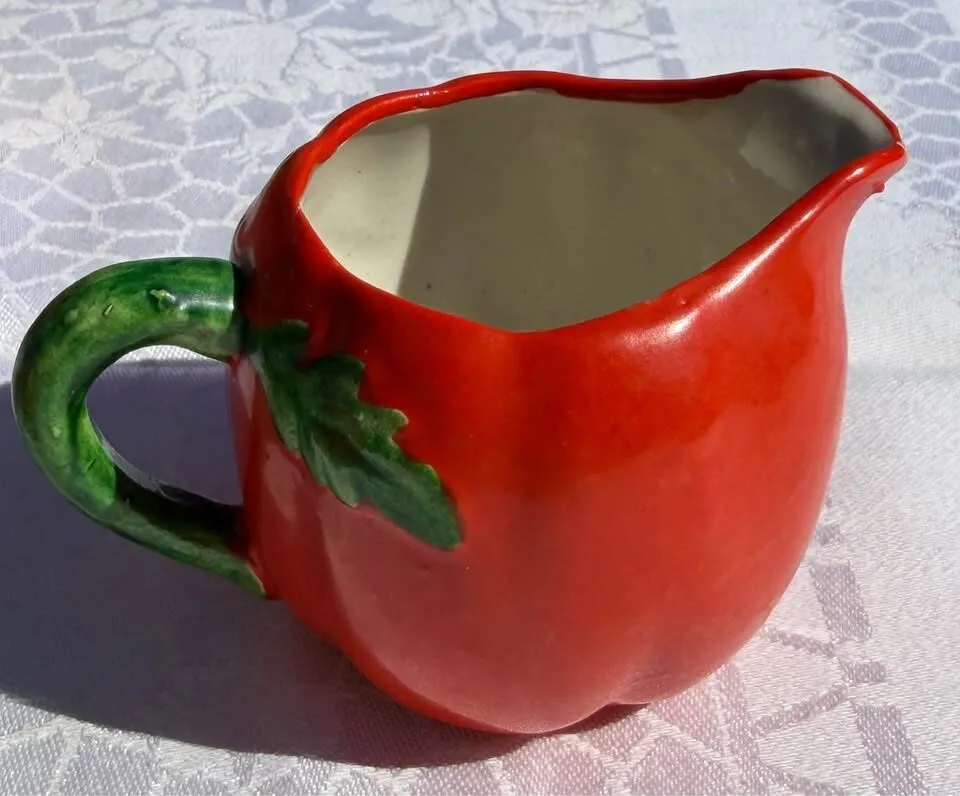 Rare 6pc Vintage Maruhon Ware Tomato Tea Set -Occupied Japan Era - photo 9