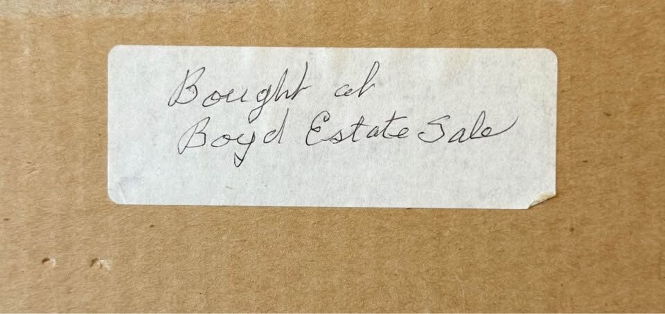 Antique 17x17" Leaf-Carved Frame & Dog Sketch – Boyd Estate Provenance - photo 3