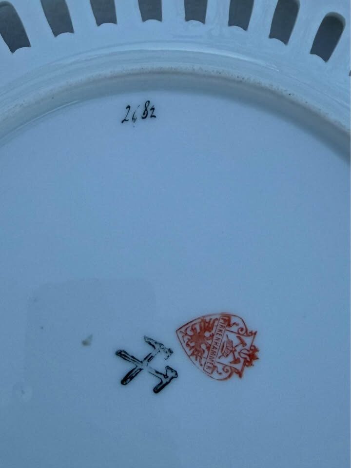Antique Reticulated Porcelain Plates – Pirkenhammer & Portrait - photo 10
