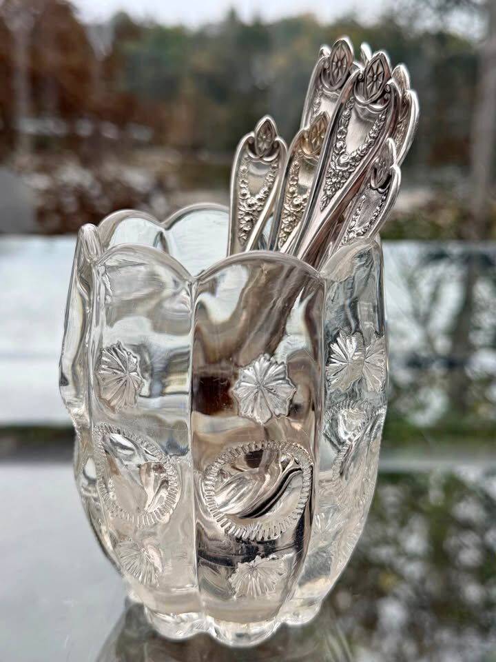 RARE Antique 1890s Victorian Pressed Glass Spooner/Sugar Bowl– Fully Verified - photo 1