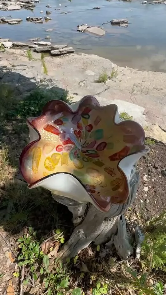 Vintage Murano Glass AVEM Bizantino Bowl.- Tutti Frutti 1950s (Label Fragment) - photo 1