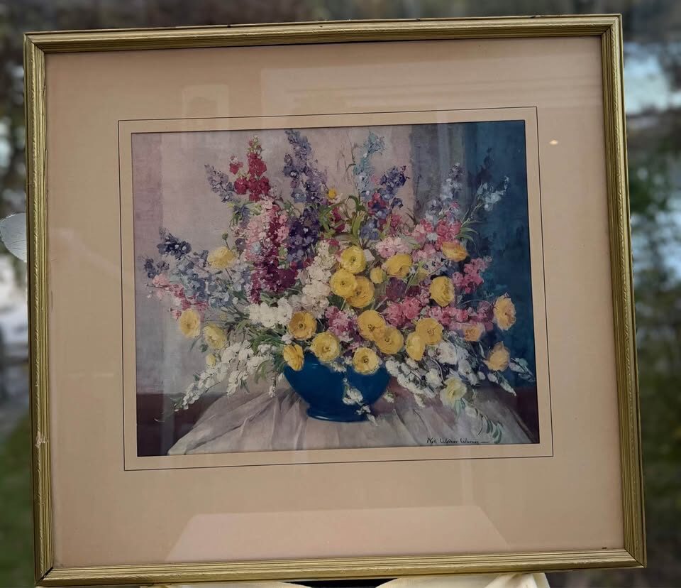 Vintage Mid-Century Floral Print "Nature's Splendour" by Nell Walker Warner - Framed Statement Art - photo 6