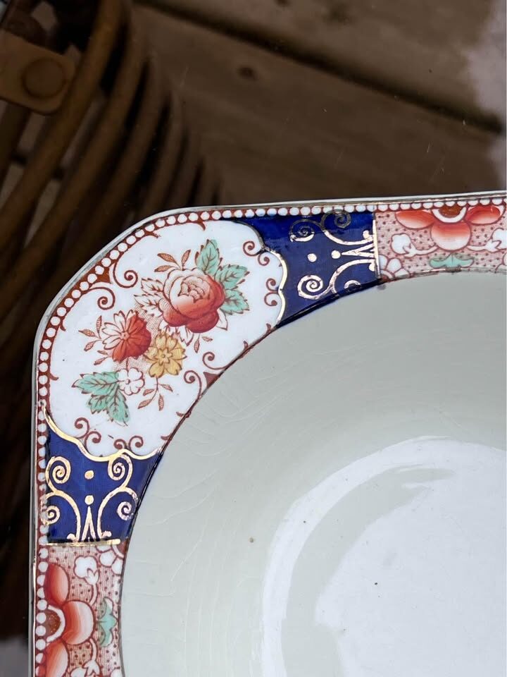 Vintage 1930s Wood & Sons "Napoli" Imari -10 Piece Dinnerware Set with Platter - photo 6