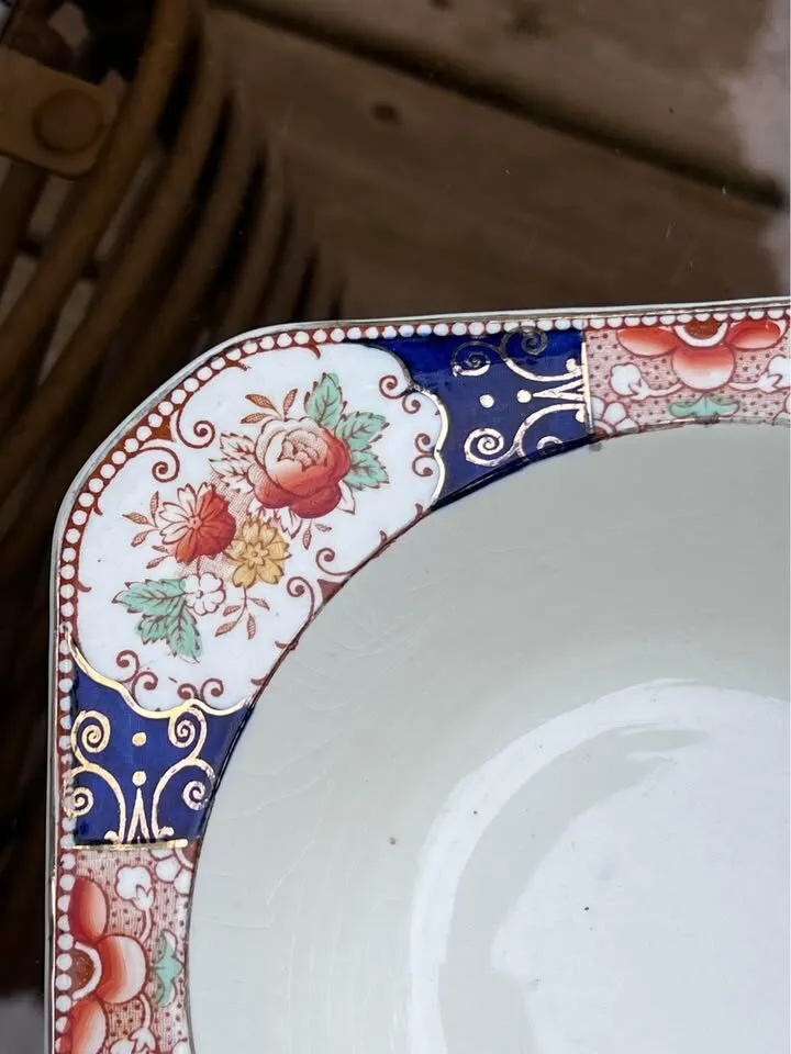 Vintage 1930s Wood & Sons "Napoli" Imari -10 Piece Dinnerware Set with Platter - photo 6