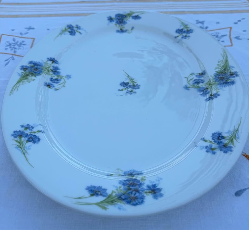 Antique French Limoges 15" Cornflower Platter – Perfect Cottage Charm! - photo 7