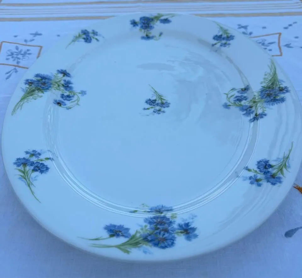 Antique French Limoges 15" Cornflower Platter – Perfect Cottage Charm! - photo 7