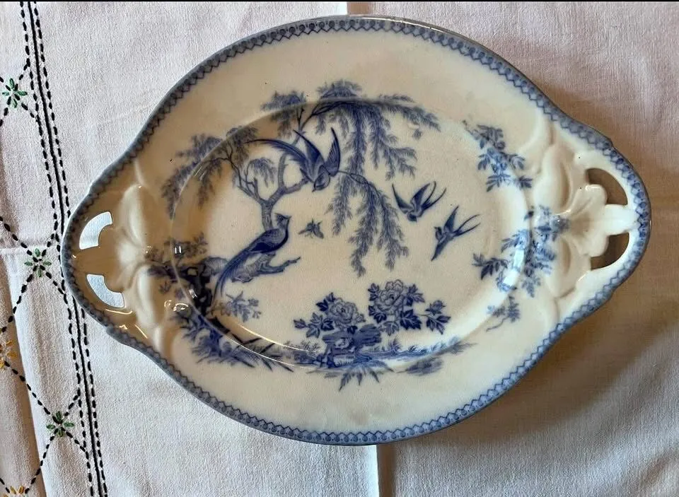 Rare Antique Thomas Elsmore ‘Parisian Granite’ Handled Platter (c.1872-1887) England - photo 1