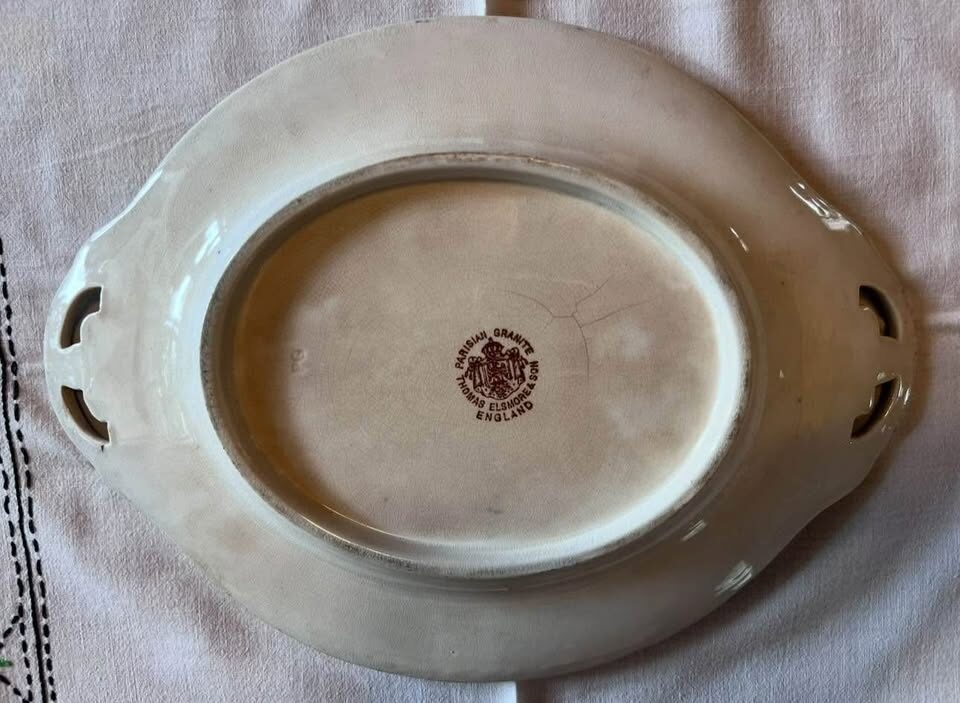 Rare Antique Thomas Elsmore ‘Parisian Granite’ Handled Platter (c.1872-1887) England - photo 2
