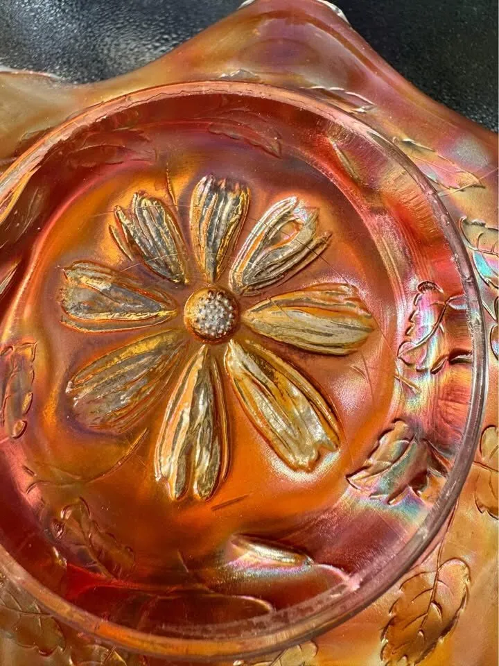 Vintage Marigold Carnival Glass Bowl - photo 6