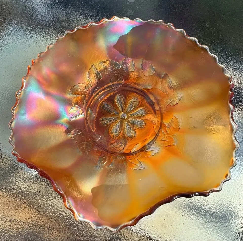 Vintage Marigold Carnival Glass Bowl - photo 7