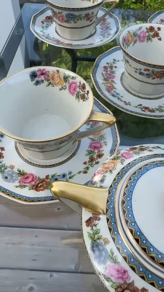 Antique Haviland Limoges 'Champlain' 24-Pc Tea Service for 4 + Extras" - photo 1