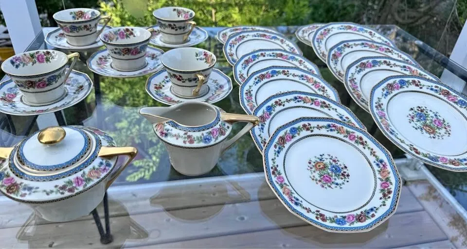 Antique Haviland Limoges 'Champlain' 24-Pc Tea Service for 4 + Extras" - photo 2