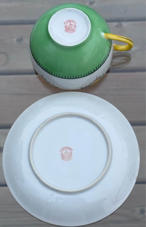Vintage 1930s Chikaramachi Art Deco Lustreware Teacup & Saucer Set - photo 10
