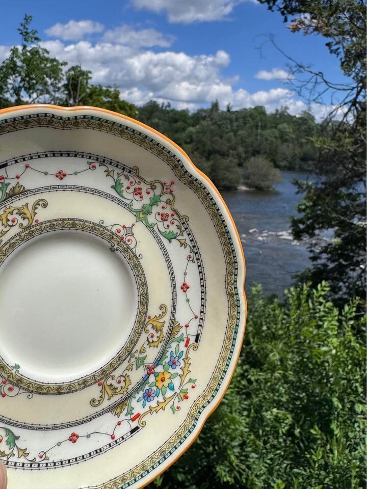Mint Condition Rare Vintage Royal Doulton "The Lorraine" Double-Handled Soup Bowl & Saucer Set - photo 9