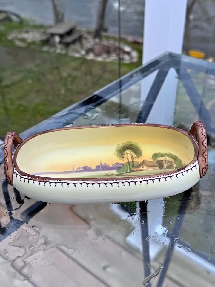 Antique Handpainted Morimura Handled Tray Nippon - photo 1