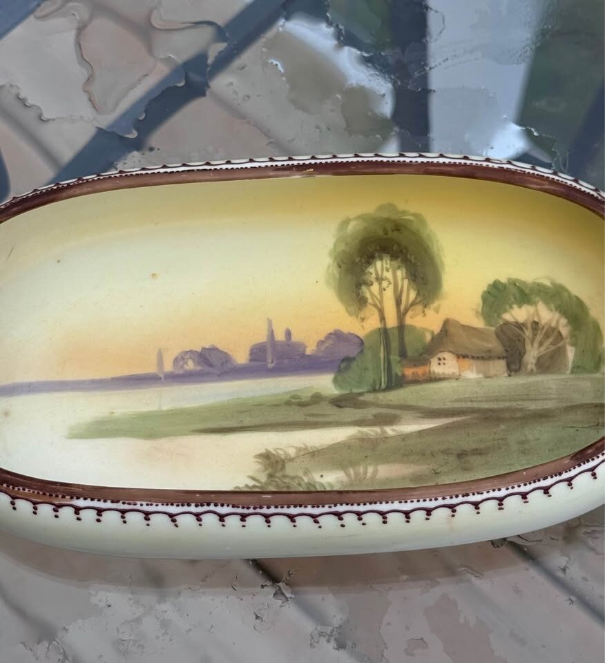 Antique Handpainted Morimura Handled Tray Nippon - photo 2