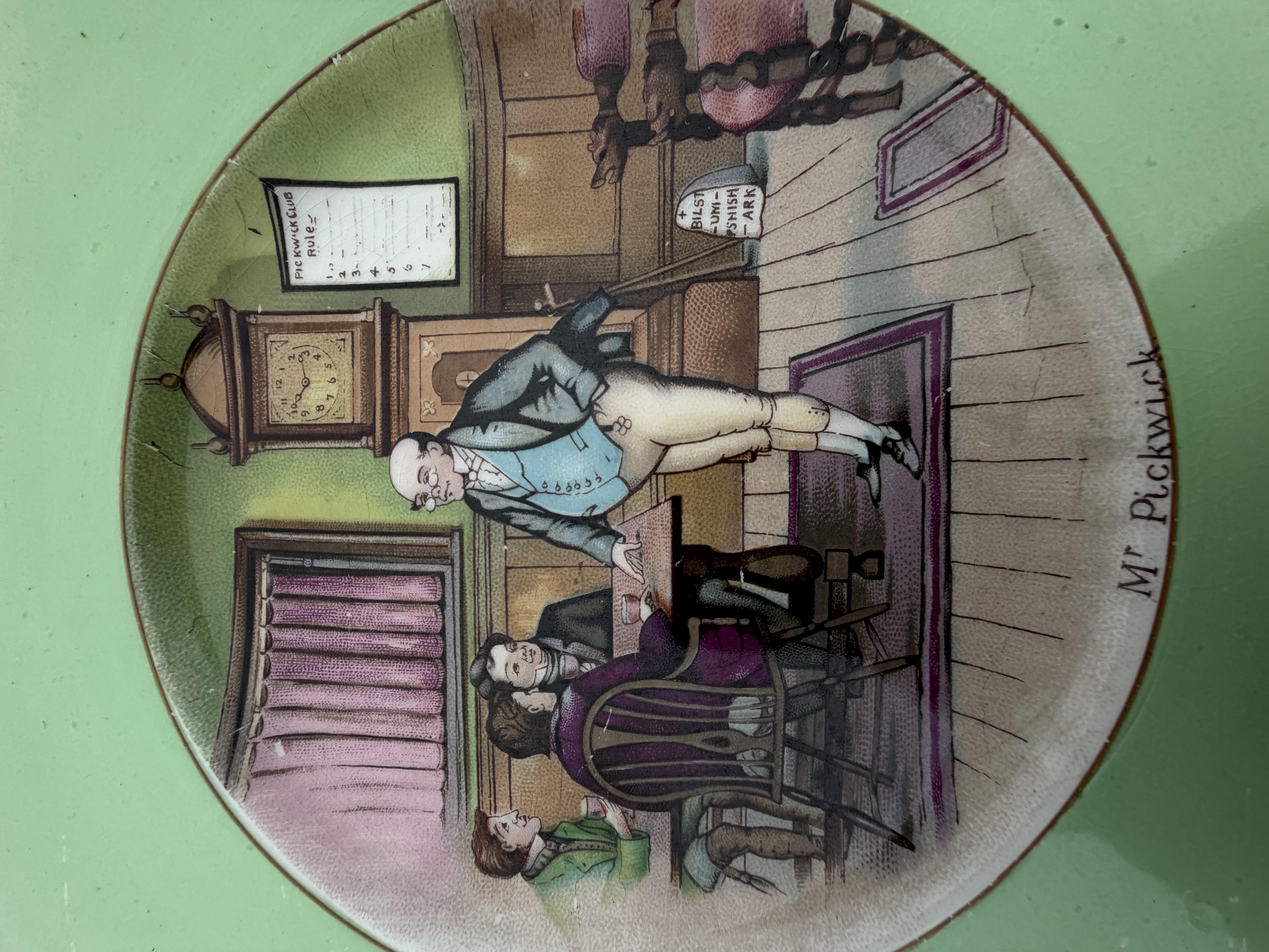 Vintage Royal Winton Grimwades "Mr. Pickwick" Dickens Plate (As-Is) - photo 3
