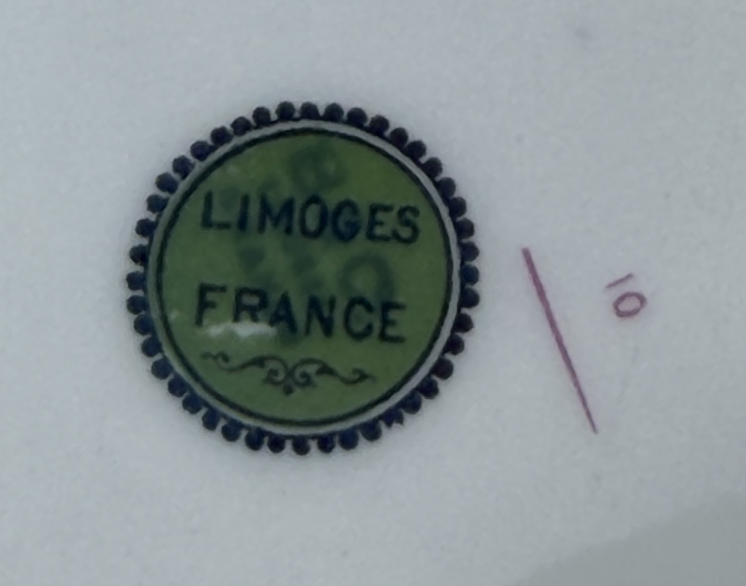Vintage La Seynie Limoges France Porcelain Bowl - Perfect Centerpiece! - photo 2