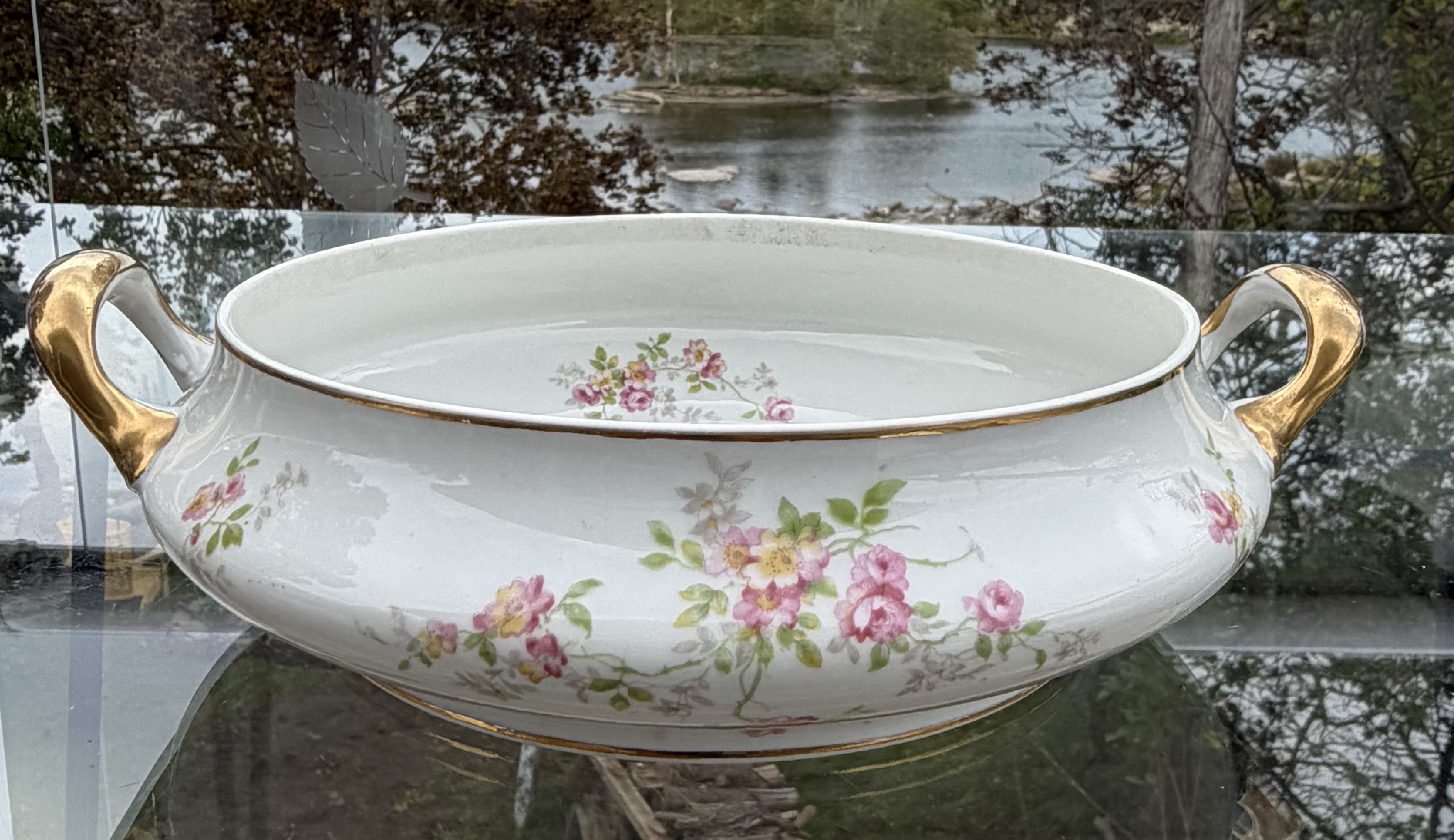 Vintage La Seynie Limoges France Porcelain Bowl - Perfect Centerpiece! - photo 4