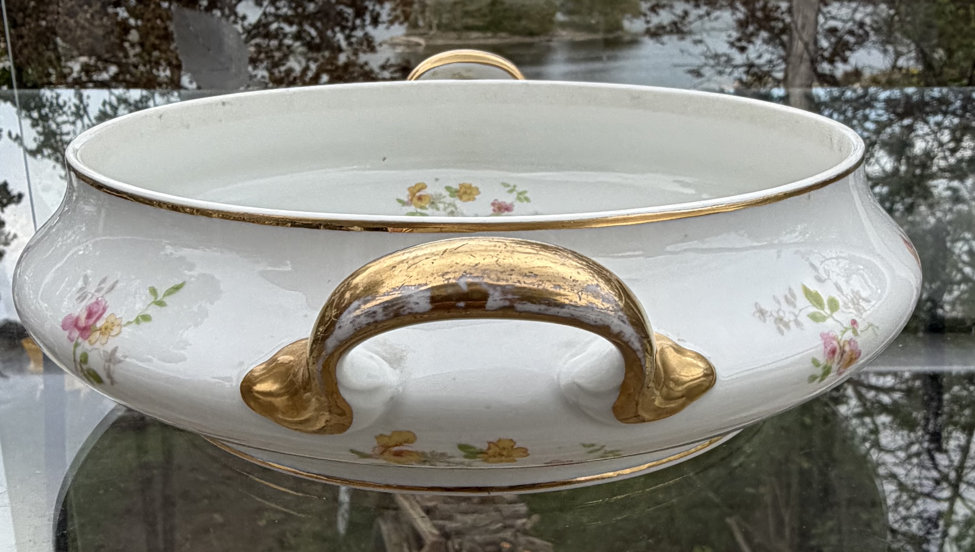 Vintage La Seynie Limoges France Porcelain Bowl - Perfect Centerpiece! - photo 5