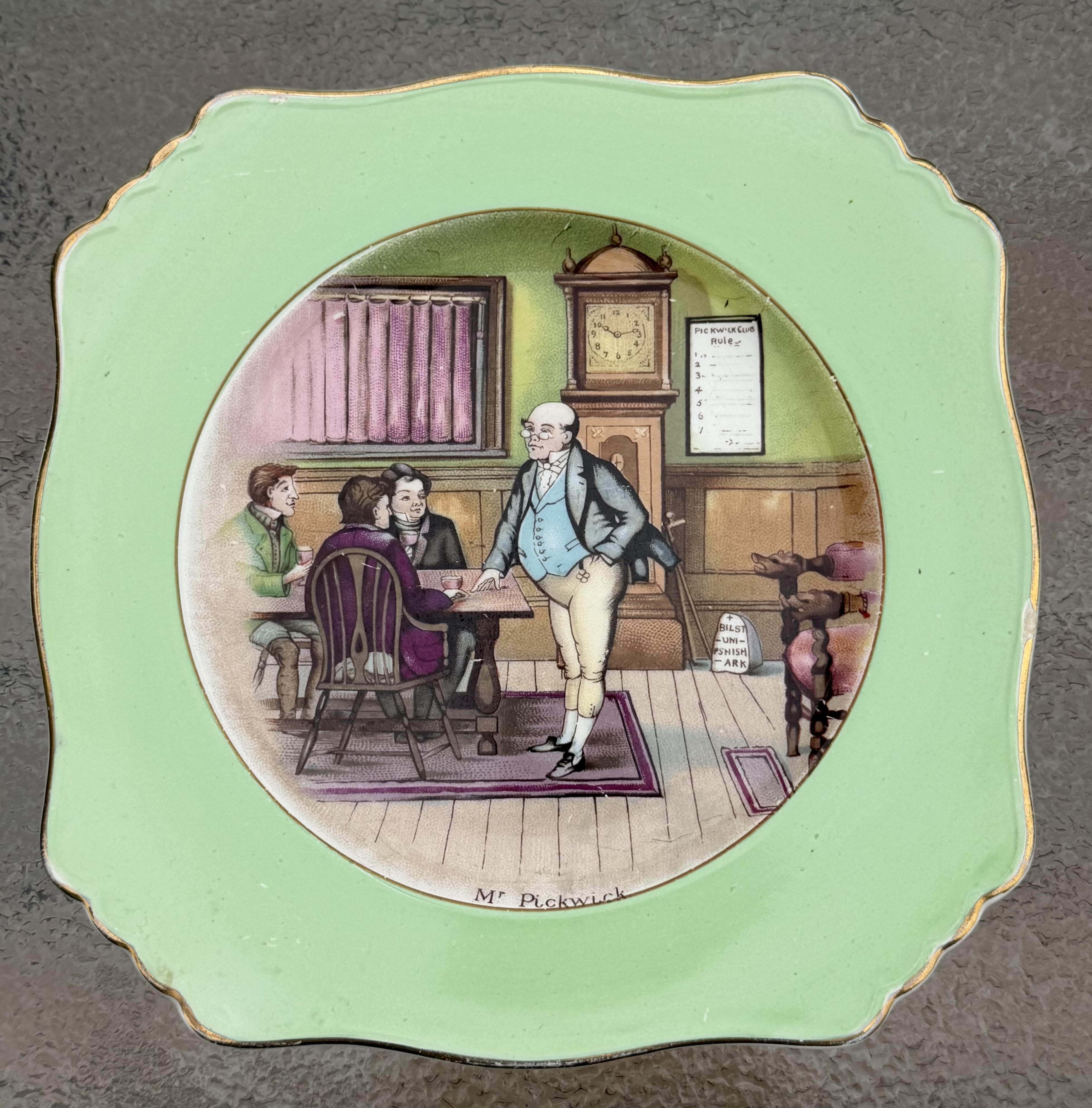 Vintage Royal Winton Grimwades "Mr. Pickwick" Dickens Plate (As-Is) - photo 4