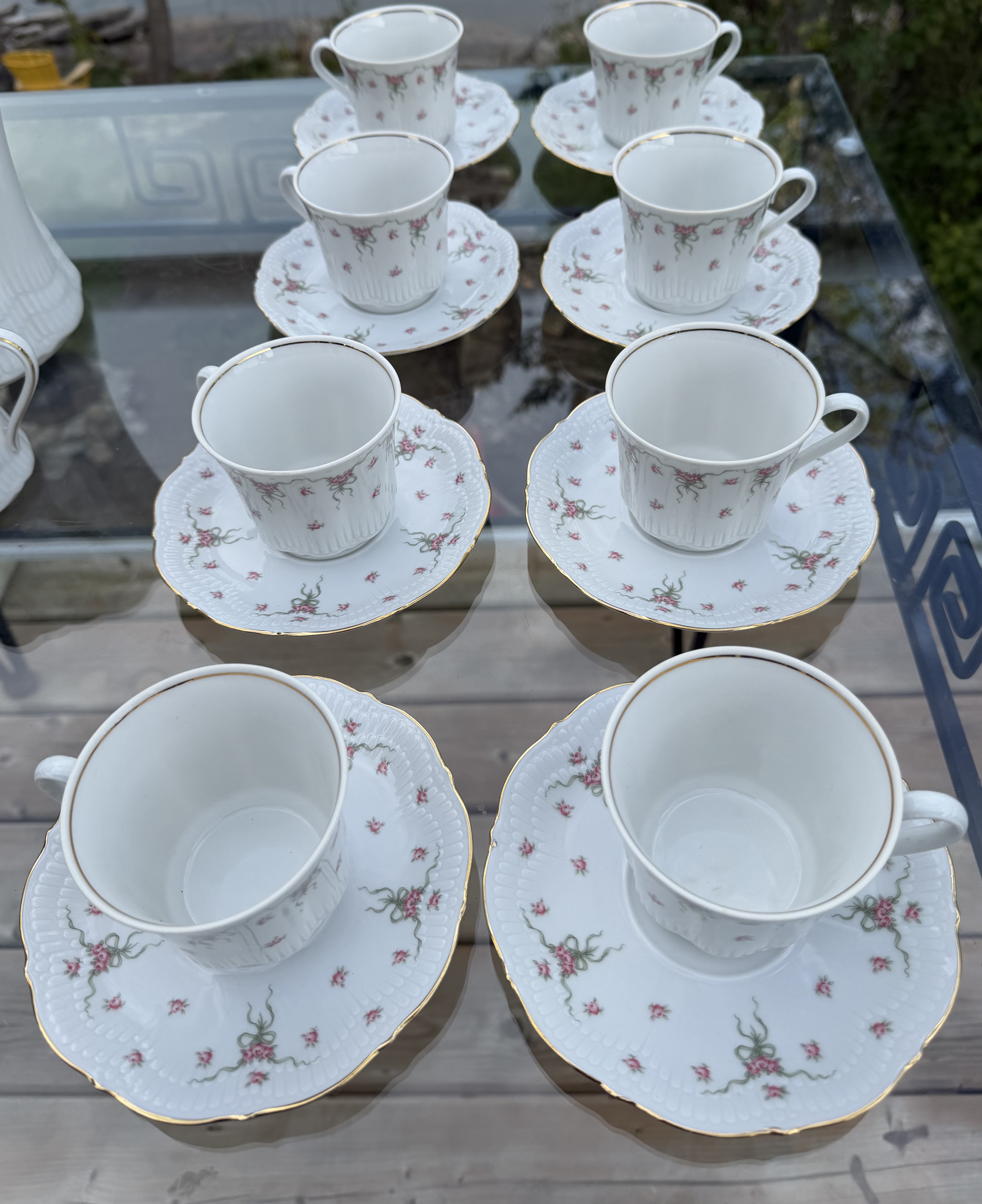 Vintage Schwarzenhammer Bavaria German Porcelain Coffee & Tea Service – 25 Pc - photo 12